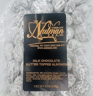 Milk Chocolate Butter Toffee Almonds  (6 oz)